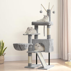 Gitelsnour arbol para gatos interior con poste de rascar y plataforma amplia.