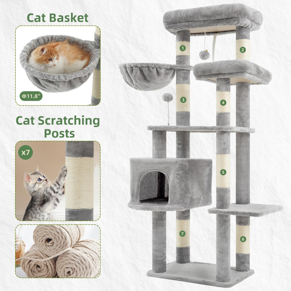 Gitelsnour arbol para gatos percha superior para vigilar la casa.