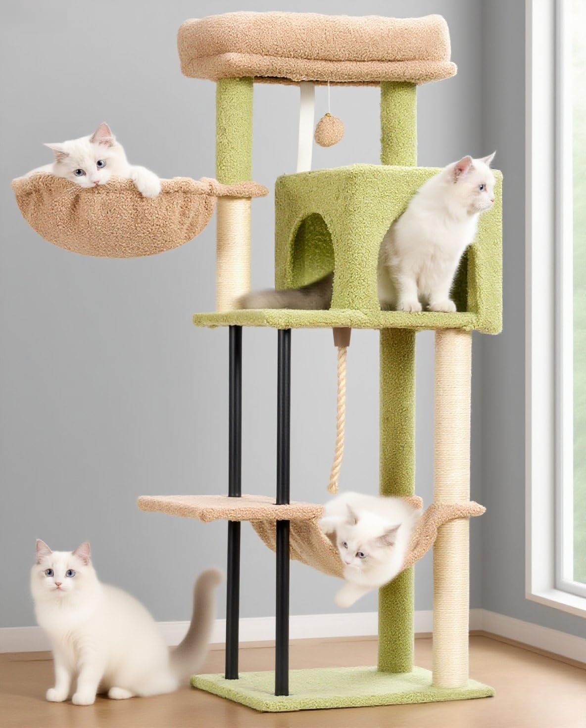 Gitelsnour arbol gatos: plataforma superior para descansar y vigilar la habitación.