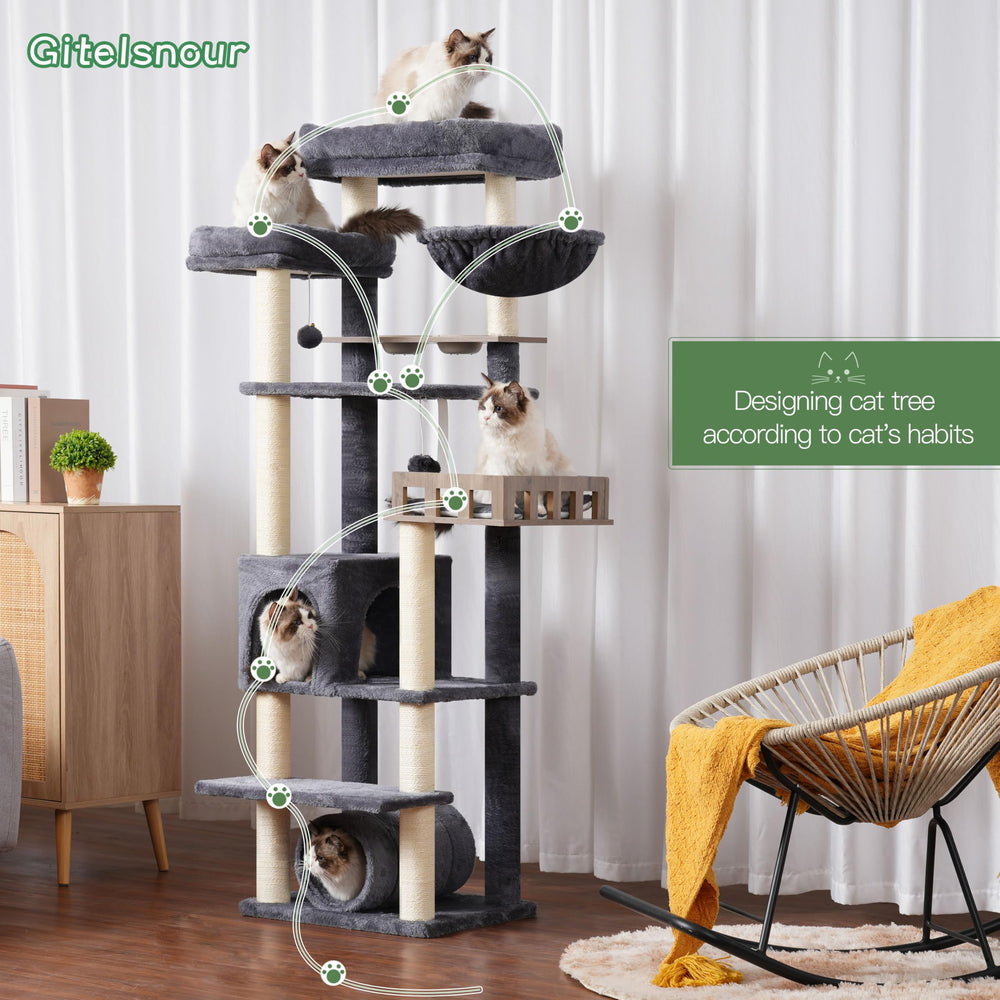Gitelsnour arbol gatos sistema estable: anti vuelco para mayor tranquilidad.
