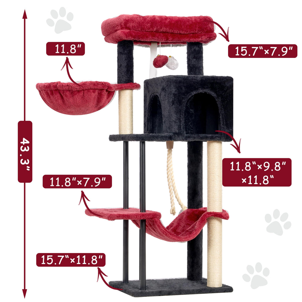 Gitelsnour cama superior amplia, descanso cómodo para gatos