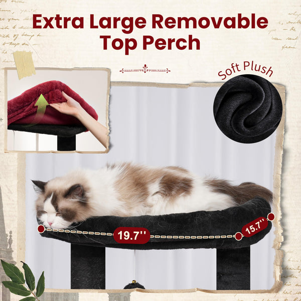 Gitelsnour Gothic arbol gato refugio y postes de sisal para rascar