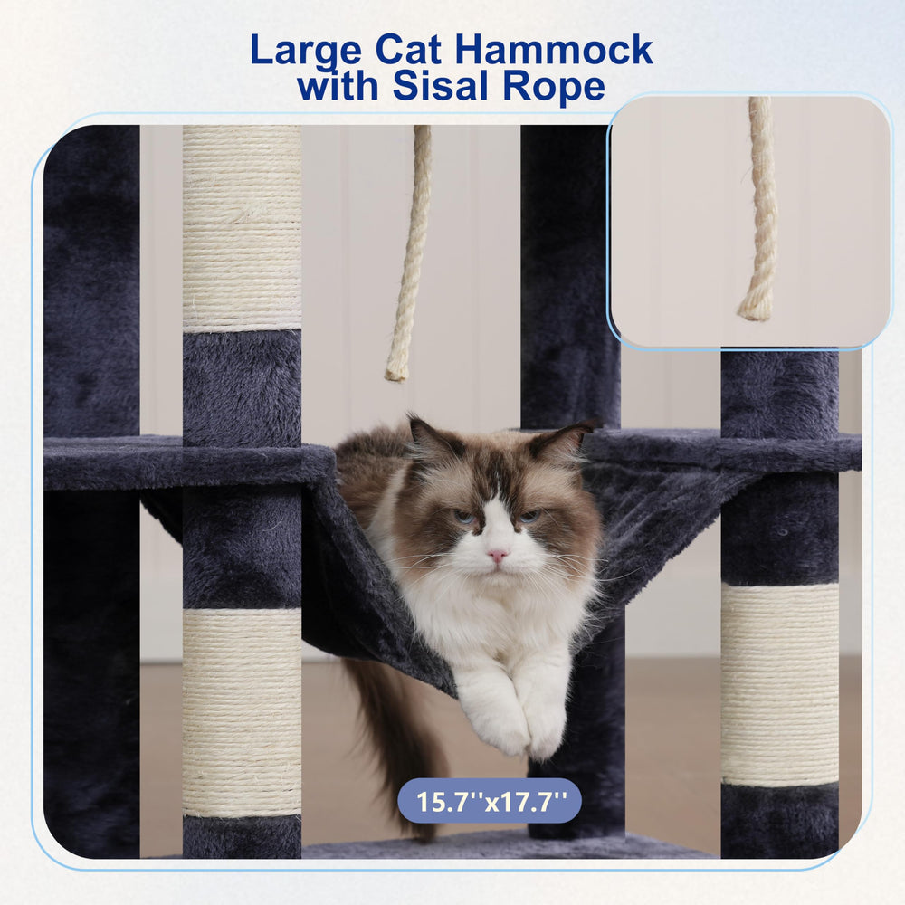 Gitelsnour torre-gatos-hamac-colgante: hamaca suave para relajación en altura.