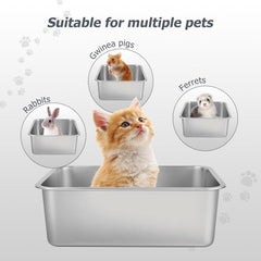 GIUOIDUO caja de arena para gatos, interior, deslizamiento suave de la arena sin esfuerzo.