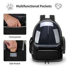 GixDix Mochila para gato ofrece interior amplio para movimientos cómodos.