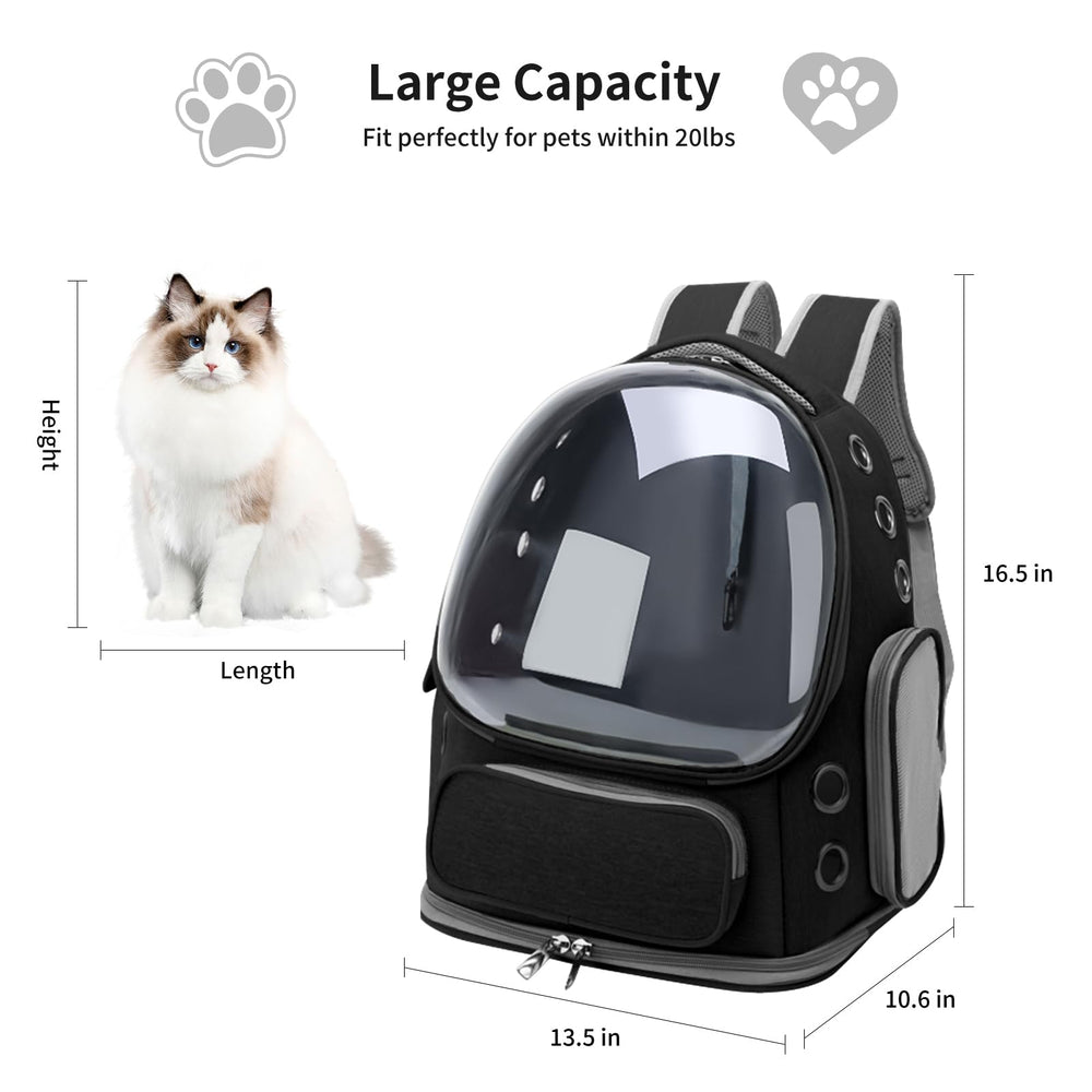 GixDix Mochila para gato con tela Oxford resistente y fácil de limpiar.
