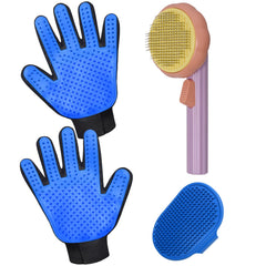 Guante GJEASE para cepillado de gatos y perros, reduce pelo suelto.