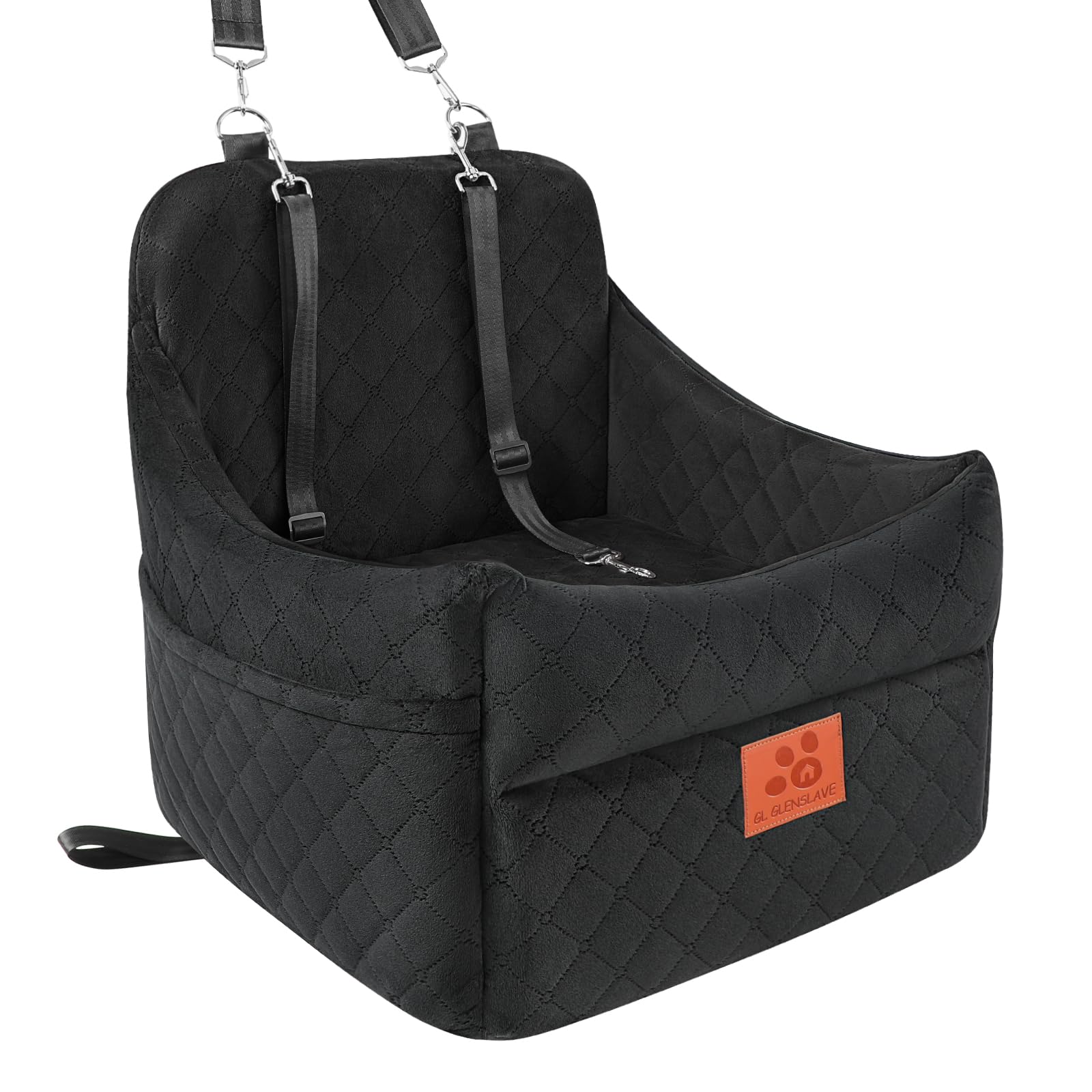 GL GLENSLAVE: asiento para perro compacto en coche para viajes seguros.