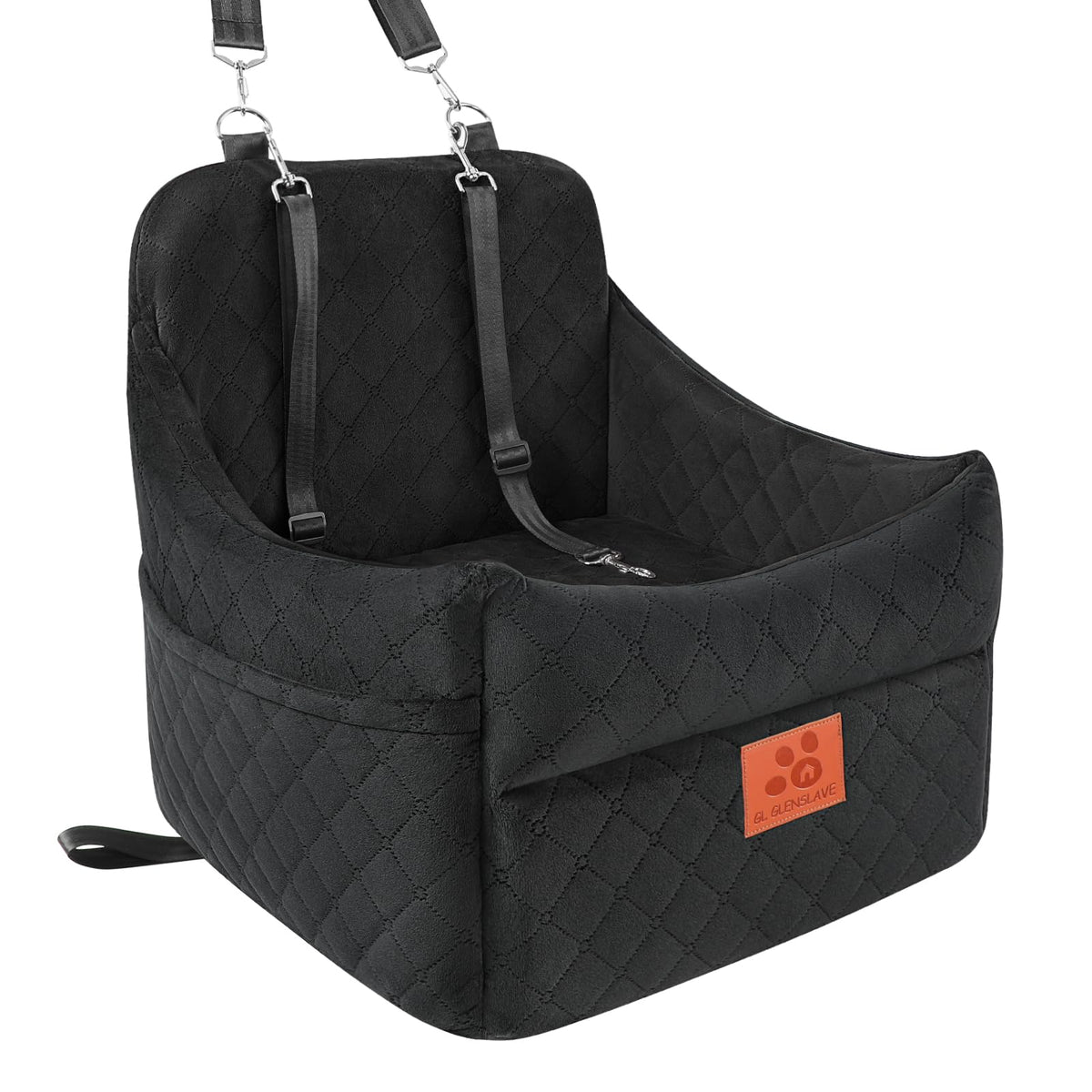 GL GLENSLAVE: asiento para perro compacto en coche para viajes seguros.