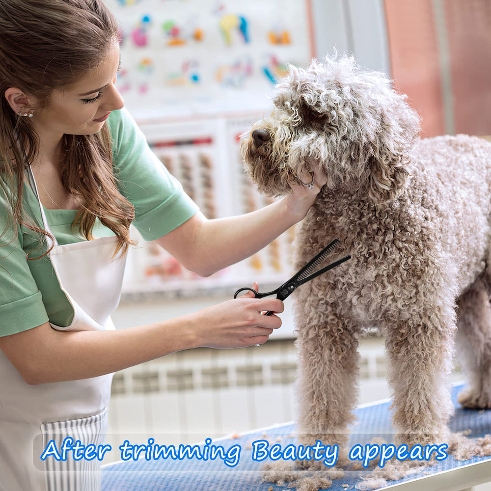 GLADOG estuche de cuero negro para guardar tijeras de grooming