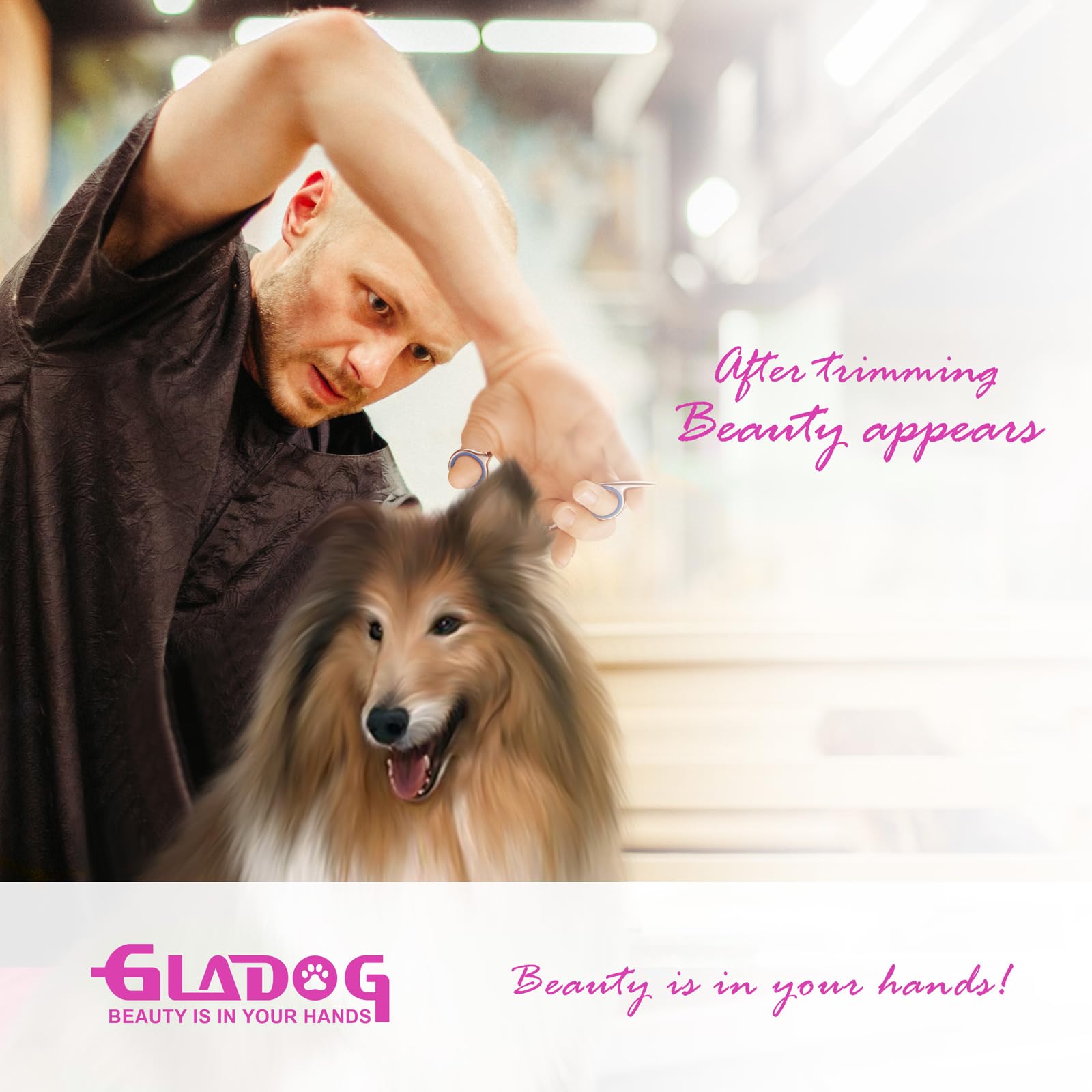 GLADOG fácil de usar, ideal para principiantes en peluquería canina.