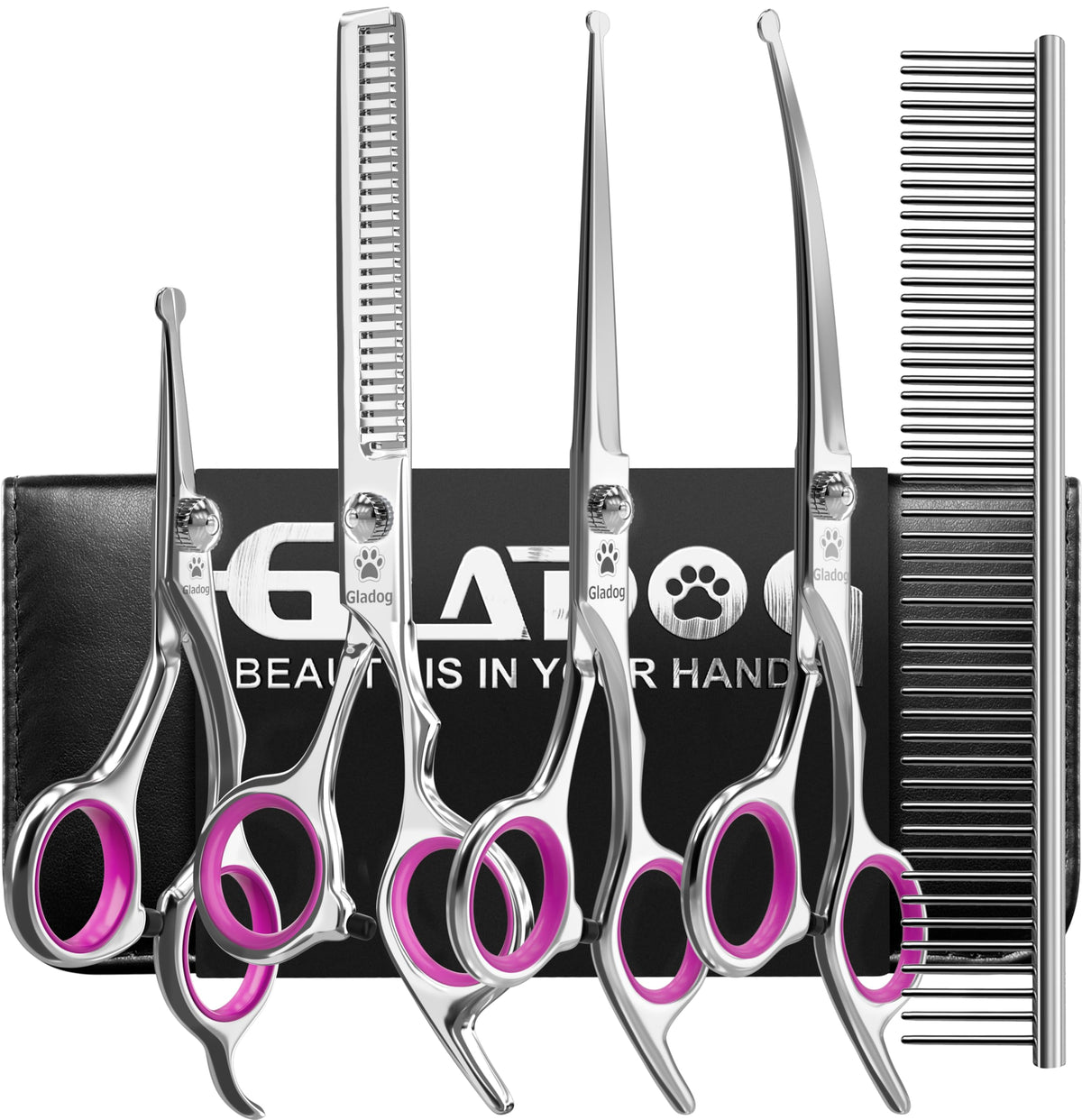 GLADOG kit de 6-en-1 para mascotas, contenido para cuidado profesional.