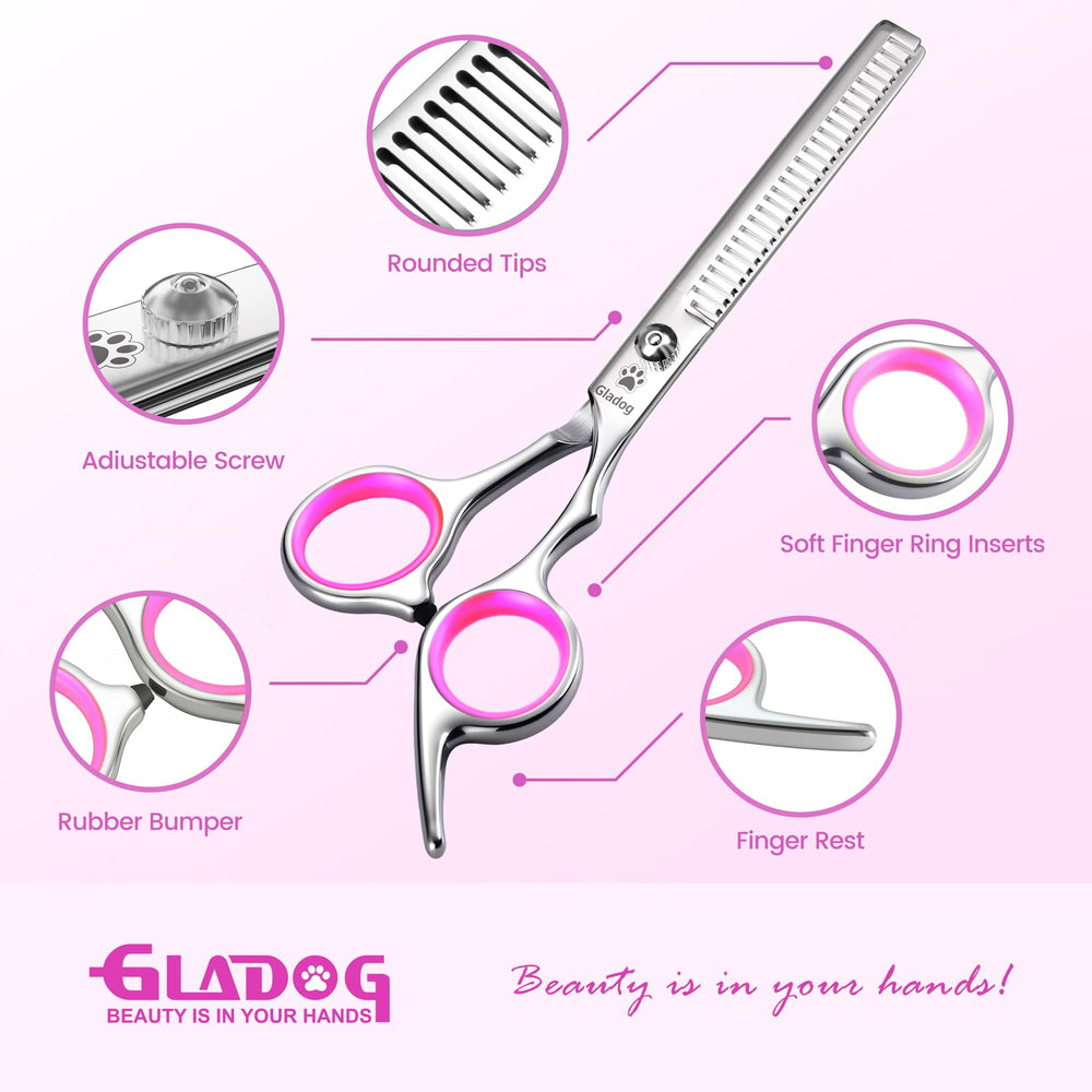 GLADOG con puntas redondas para seguridad al cortar áreas sensibles.