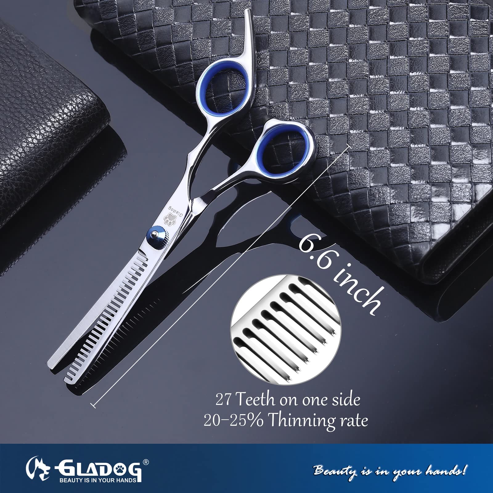 GLADOG tijeras curvas de 6.5 pulgadas para perros, maniobras fáciles en áreas sensibles.