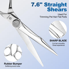 GLADOG tijeras curvas de 7 pulgadas para contornos elegantes