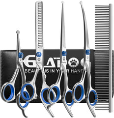 GLADOG tijeras desbaste 6.5 pulgadas para perros, corte suave y preciso.
