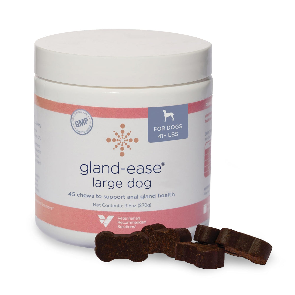 Gland-Ease, empaque para perro grande, fácil de almacenar y usar cada día.