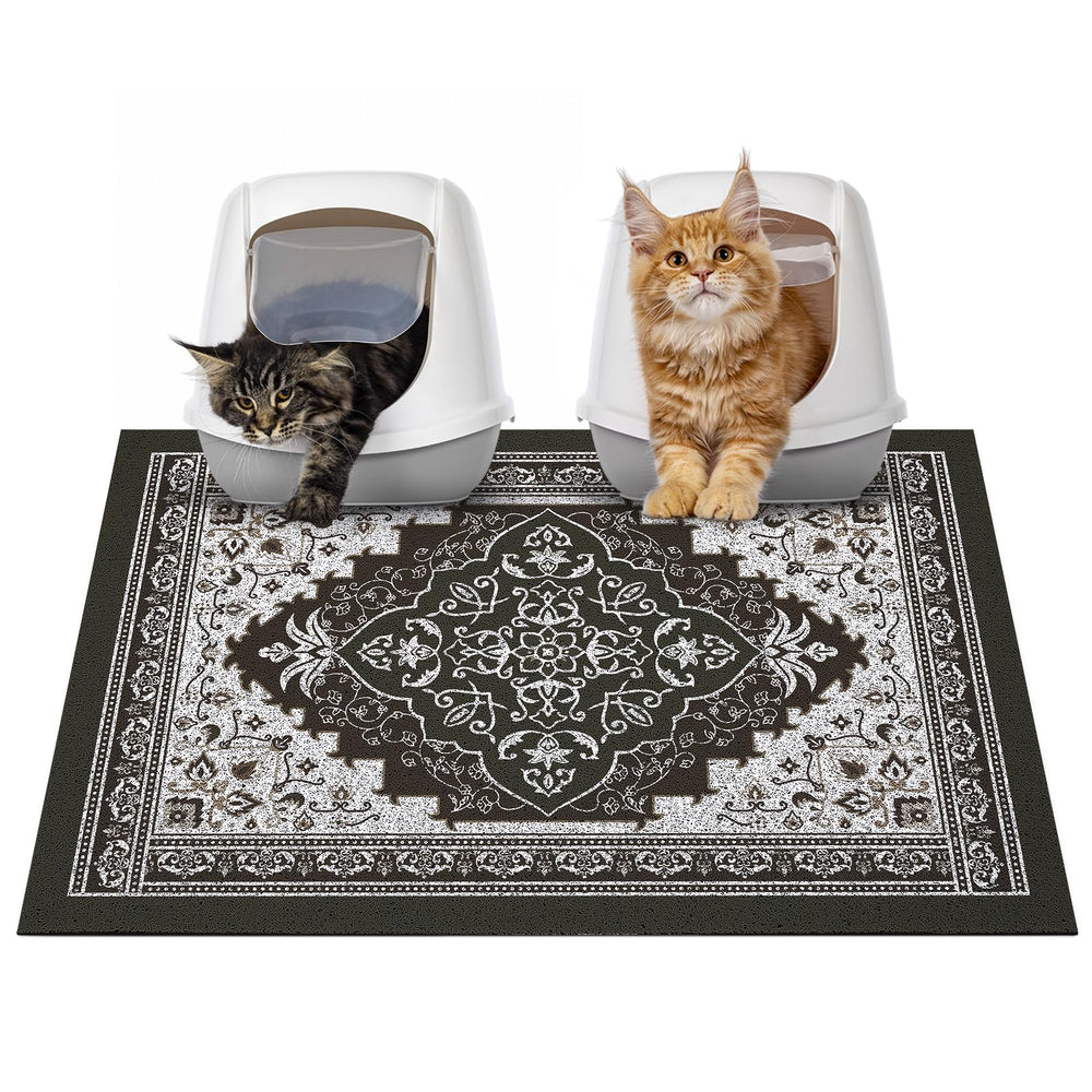 Glittme alfombra de arena para gatos atrapa arena y mantiene el suelo limpio