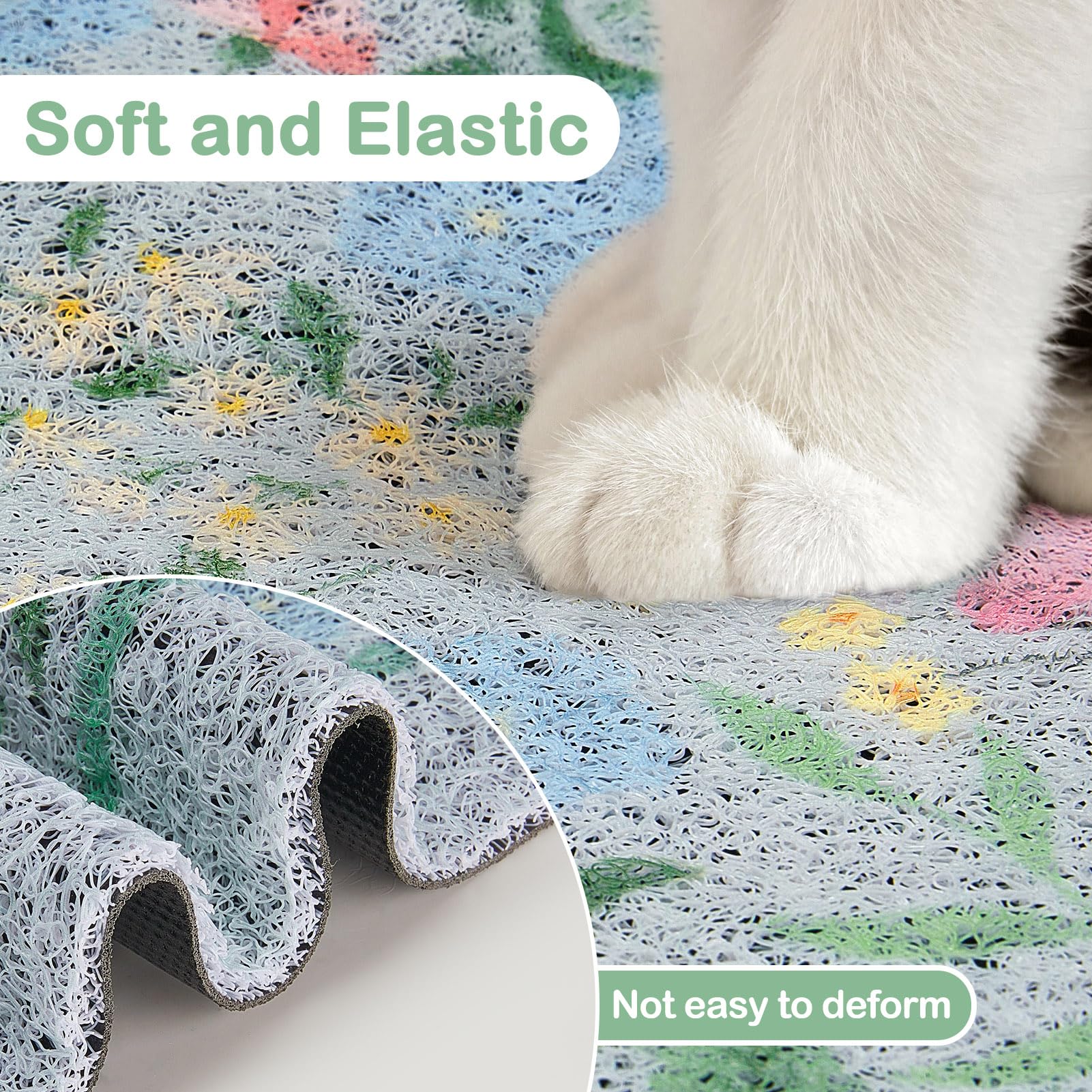 Almohadilla Glittme para arena de gato, capa interior resistente y duradera