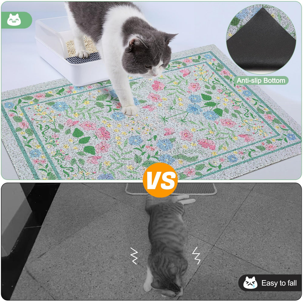 Alfombrilla Glittme para arena de gato, diseño cómodo que combina con la decoración