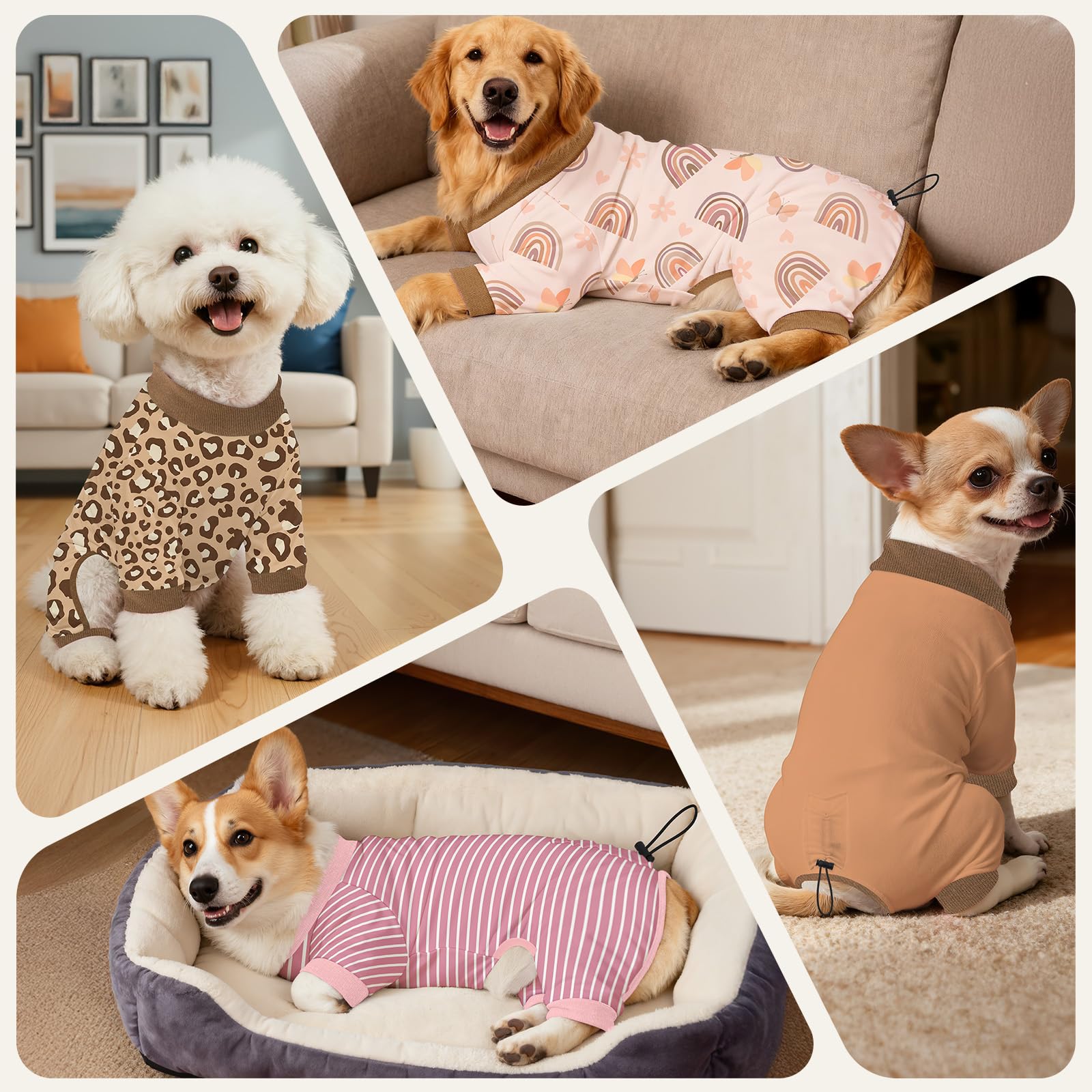 Pijama para perro pequeño de Glittme con hebilla de ajuste