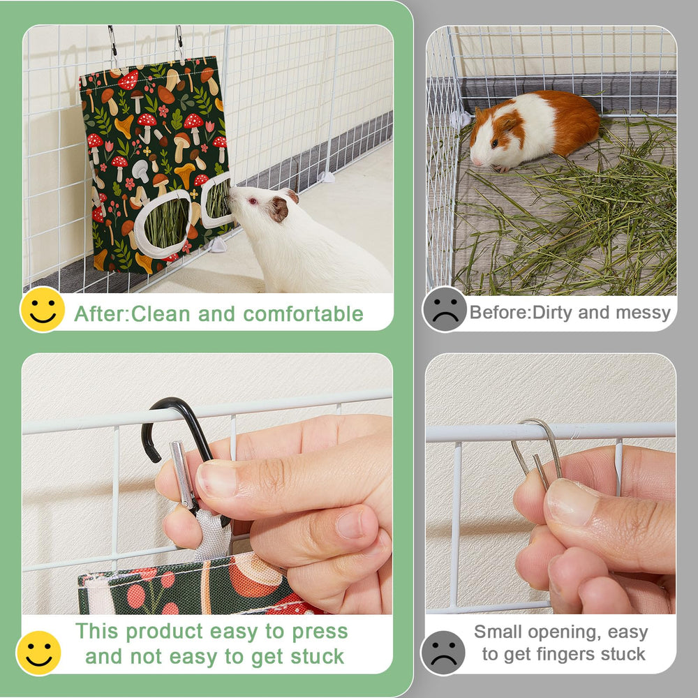 Glittme tapa con ganchos metálicos para colgar en jaula