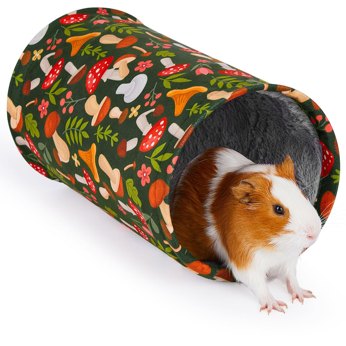 Tunel de cobaya Glittme lavable, perfecto para juego y descanso cómodo.