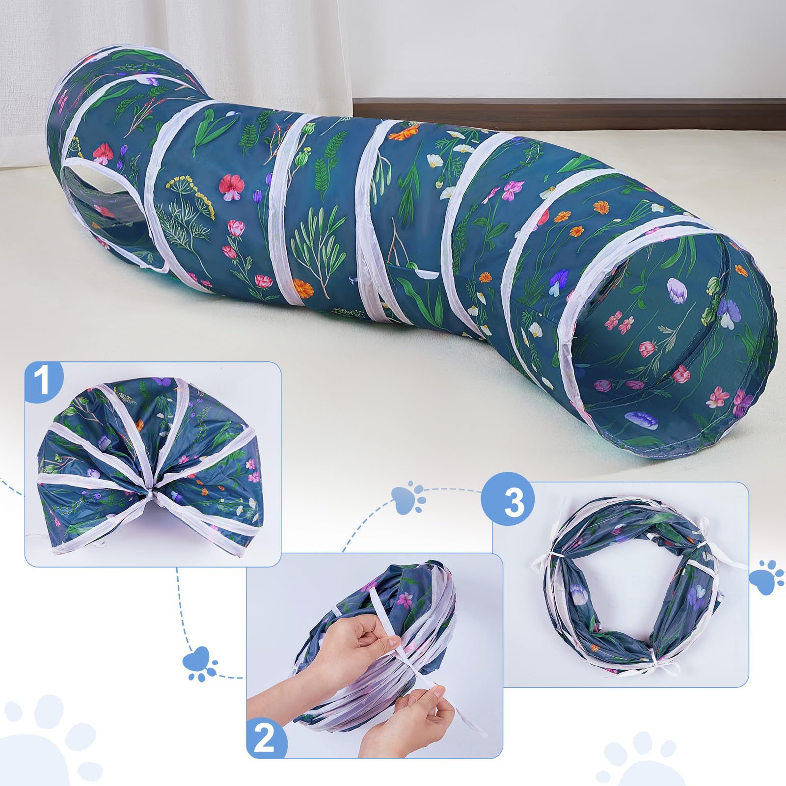 Glittme túnel apto para gatos, conejos y otros pequeños