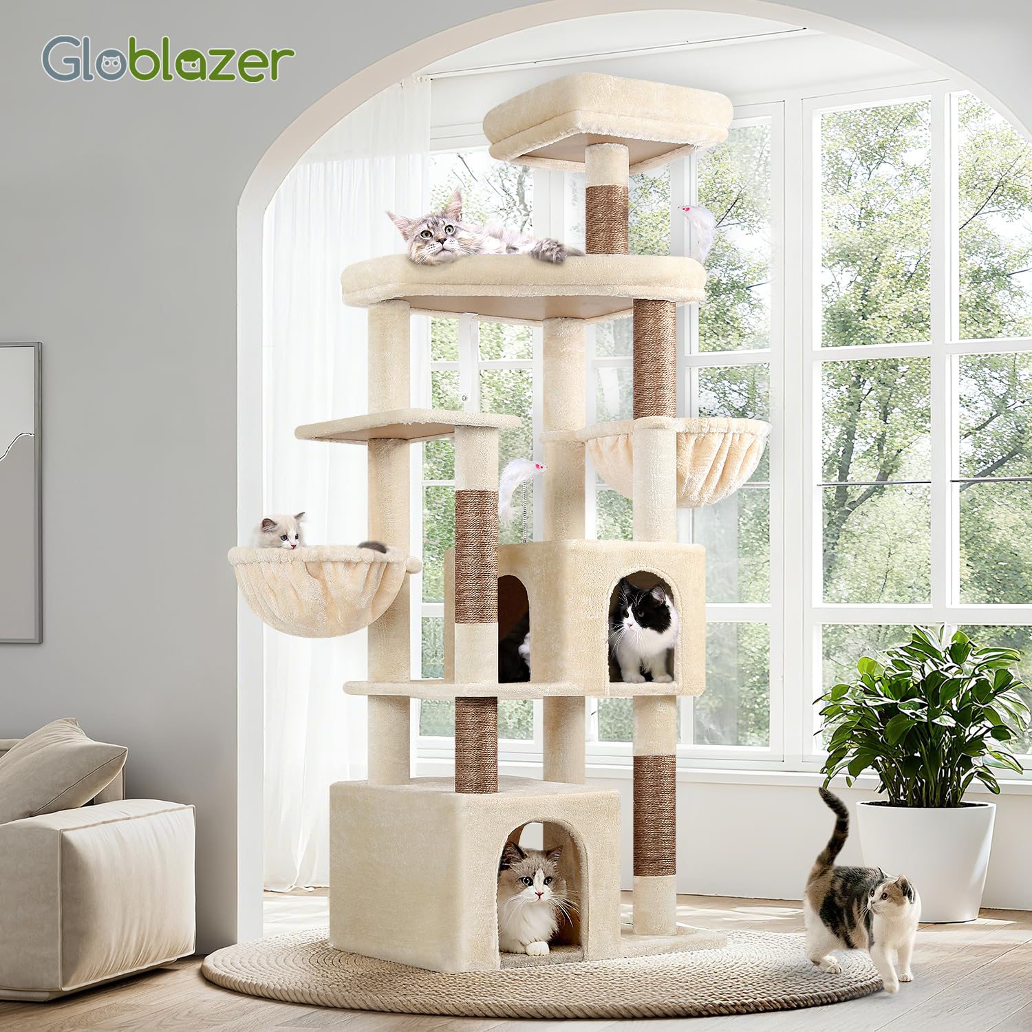 Globlazer acabado beige natural combina con estilo en cualquier sala