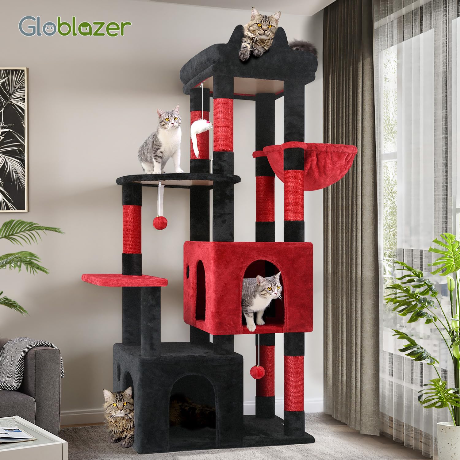 Globlazer altura 61 pulgadas favorece observacion y descanso.