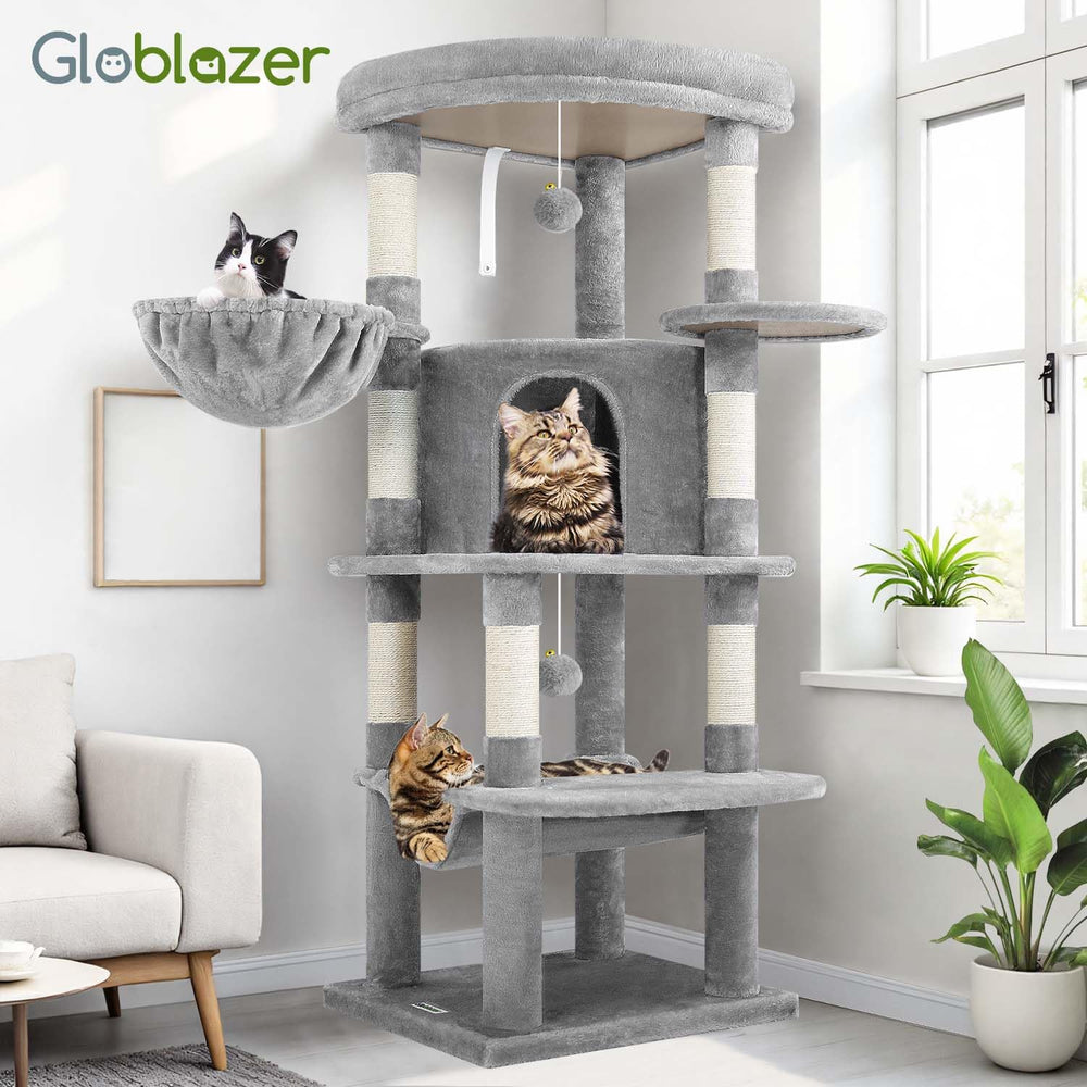Globlazer arbol esquina gatos: alto de 51 pulgadas para vigilar desde arriba