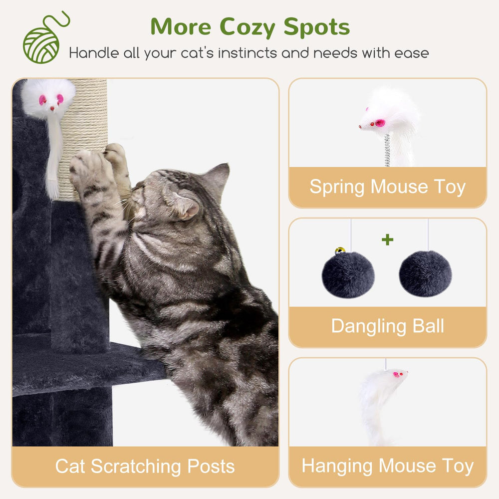 Globlazer Arbol Gato 50 pulgadas diseño ahorro de espacio para esquinas