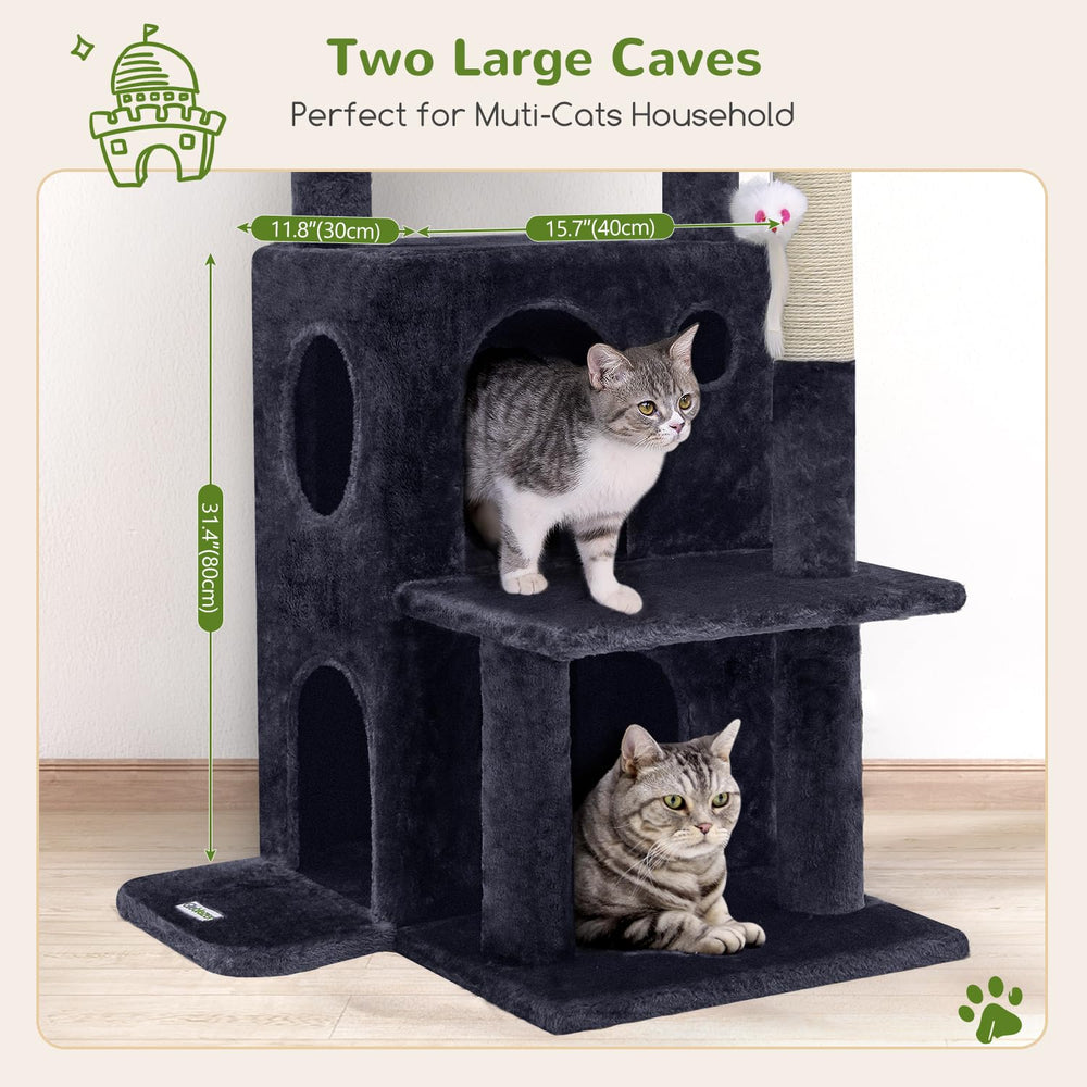 Globlazer Arbol Gato 50 pulgadas con juguetes colgantes para juego