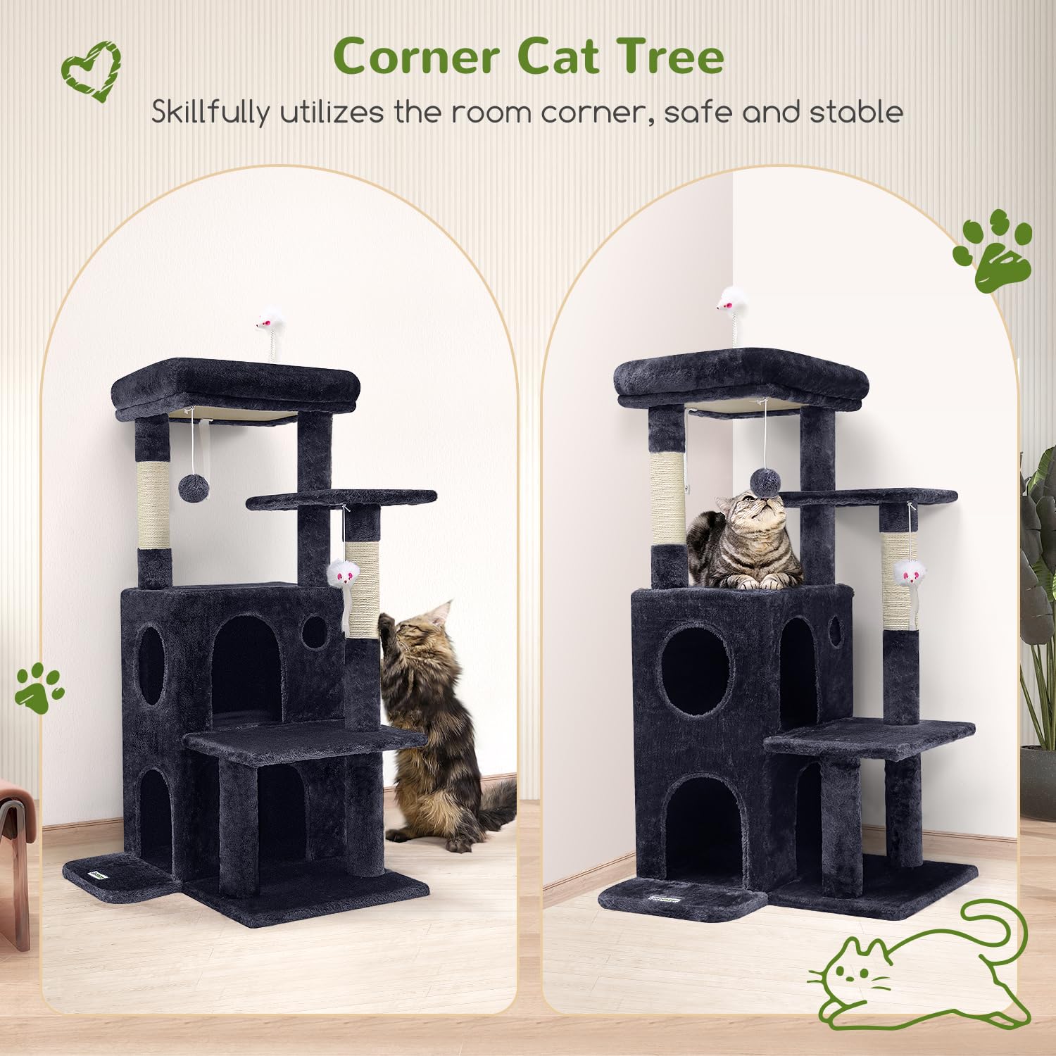Globlazer Arbol Gato 50 pulgadas con percha superior para observar desde la altura