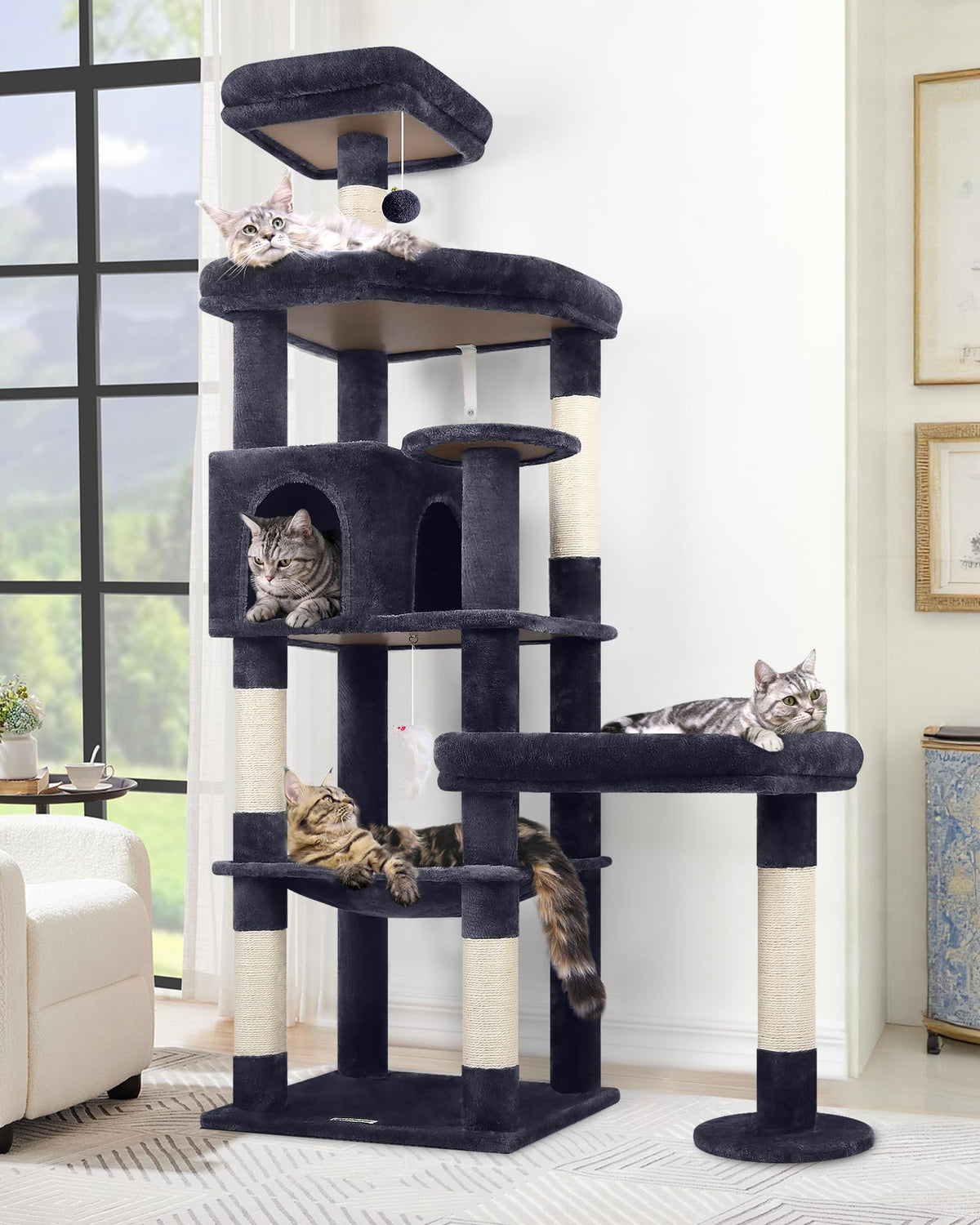 Globlazer arbol gato base estable para uso seguro.