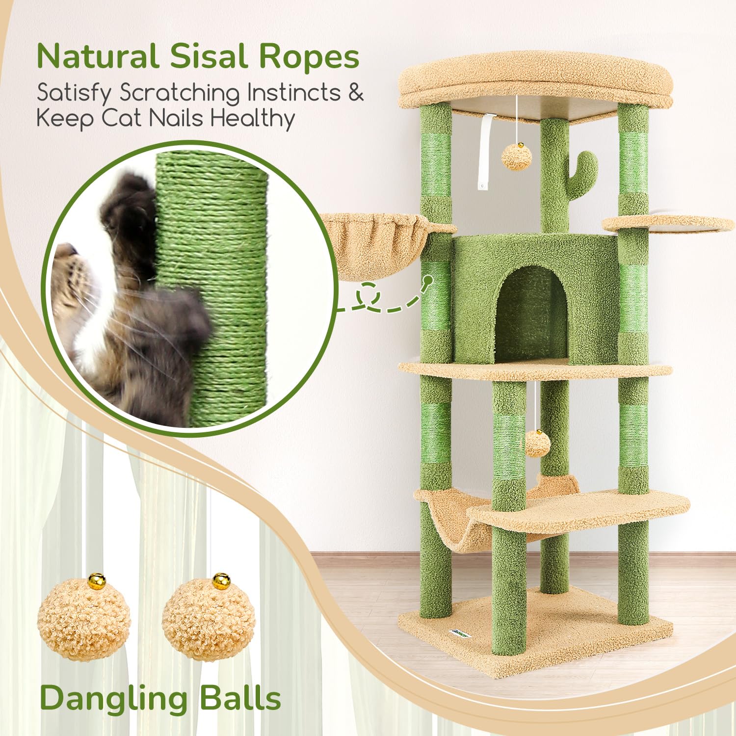 Globlazer arbol-gato-esquina cesta-colgante: rincón suave para relajarse tras jugar