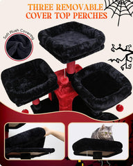 Globlazer arbol-gato-gotico-80-pulgadas plataforma superior 3 para observar el reino.