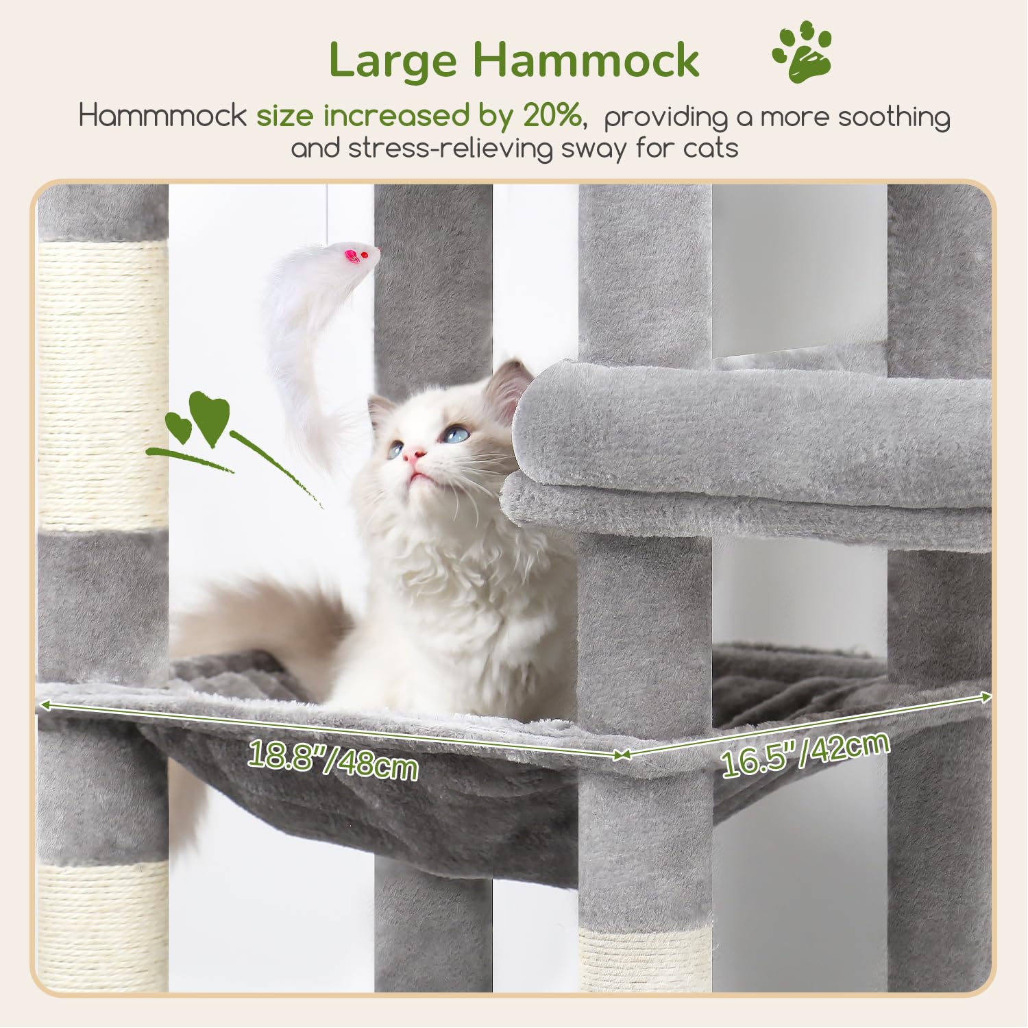 Globlazer árbol para gatos con juguetes colgantes para estimulación