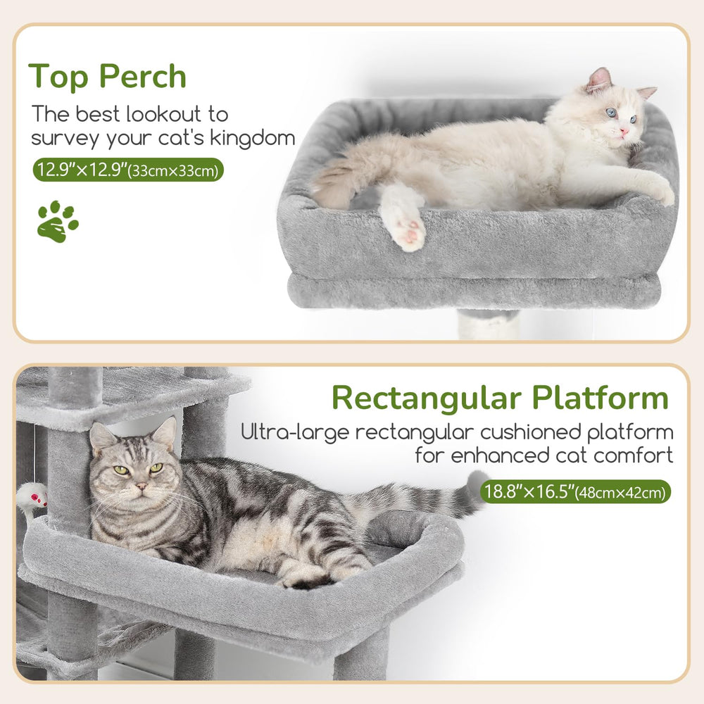 Globlazer árbol para gatos con tres plataformas grandes en niveles diferentes
