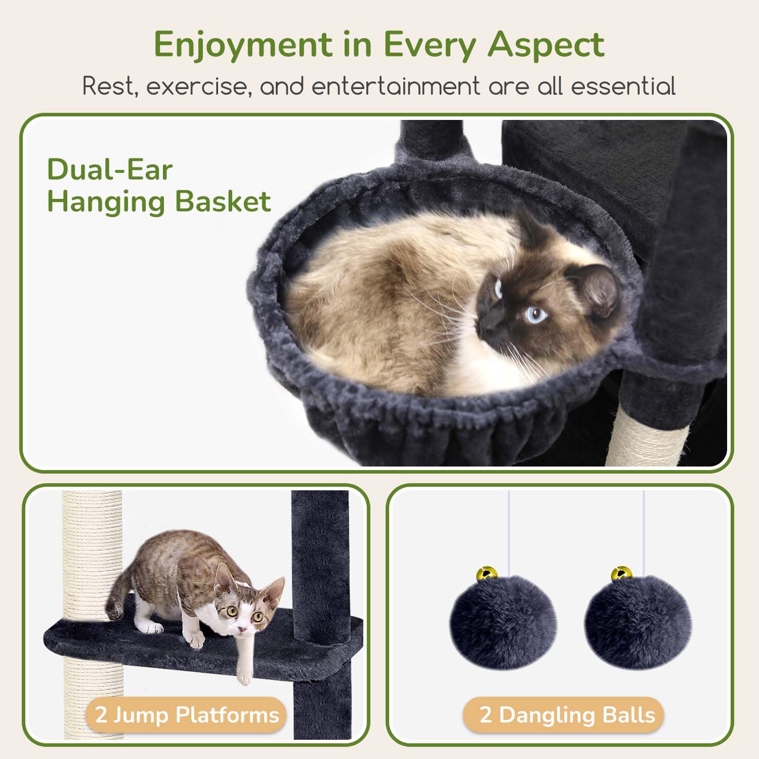 Globlazer Arbol Gato XL S80, estructura resistente para gatos grandes.