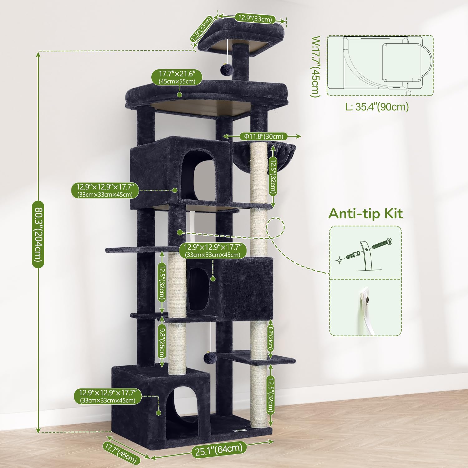 Globlazer Arbol Gato XL S80, montaje rápido y seguro.