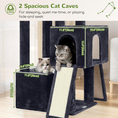 Globlazer Arbol Gatos 78 pulgadas, 2 condos para gatos grandes