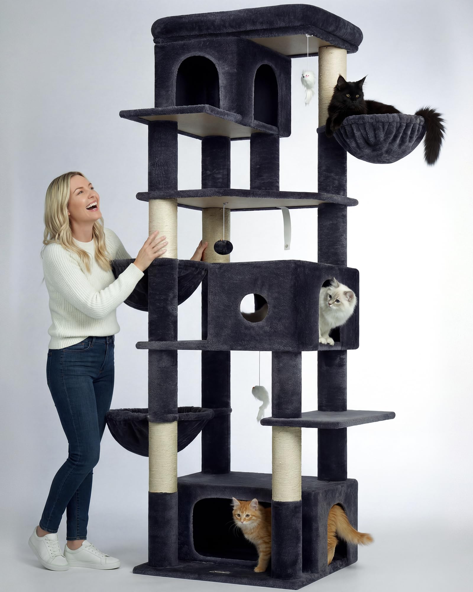 Globlazer arbol-gatos 80 pulgadas cima superior, para trepar seguro y descanso cómodo
