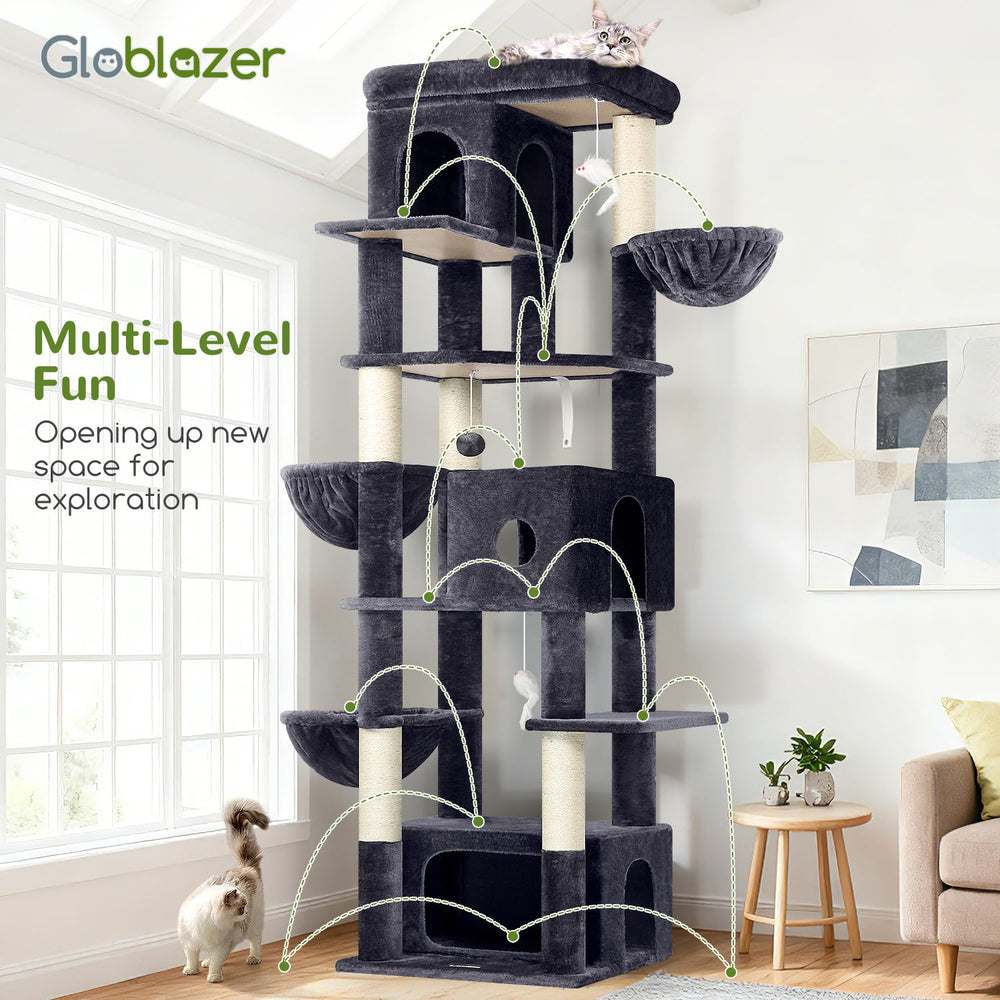 Globlazer arbol-gatos 80 pulgadas antivuelco, mayor seguridad en casa