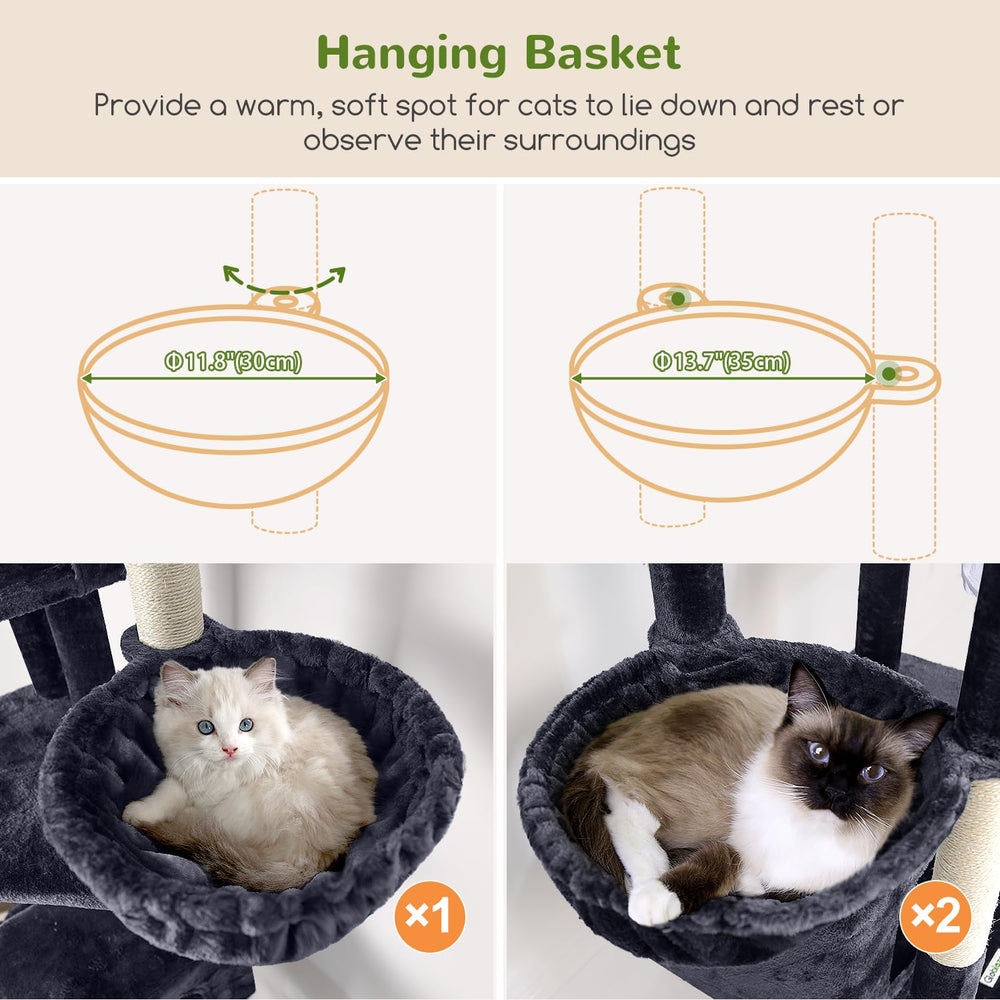 Globlazer arbol-gatos 80 pulgadas postes sisal, rasca natural para gatos