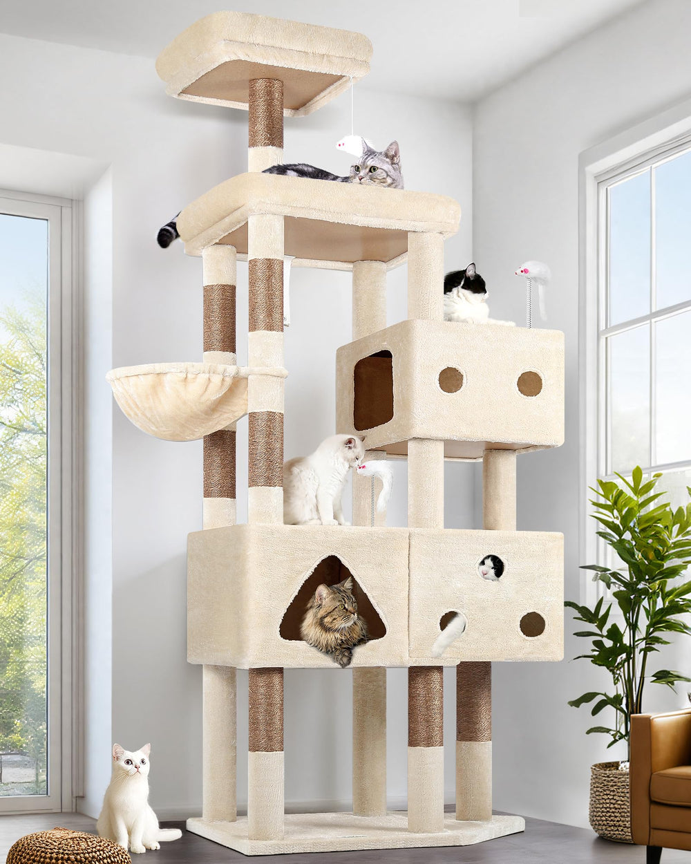 Globlazer arbol-gatos-81pulgadas altura, espacio vertical para ejercicio y exploración