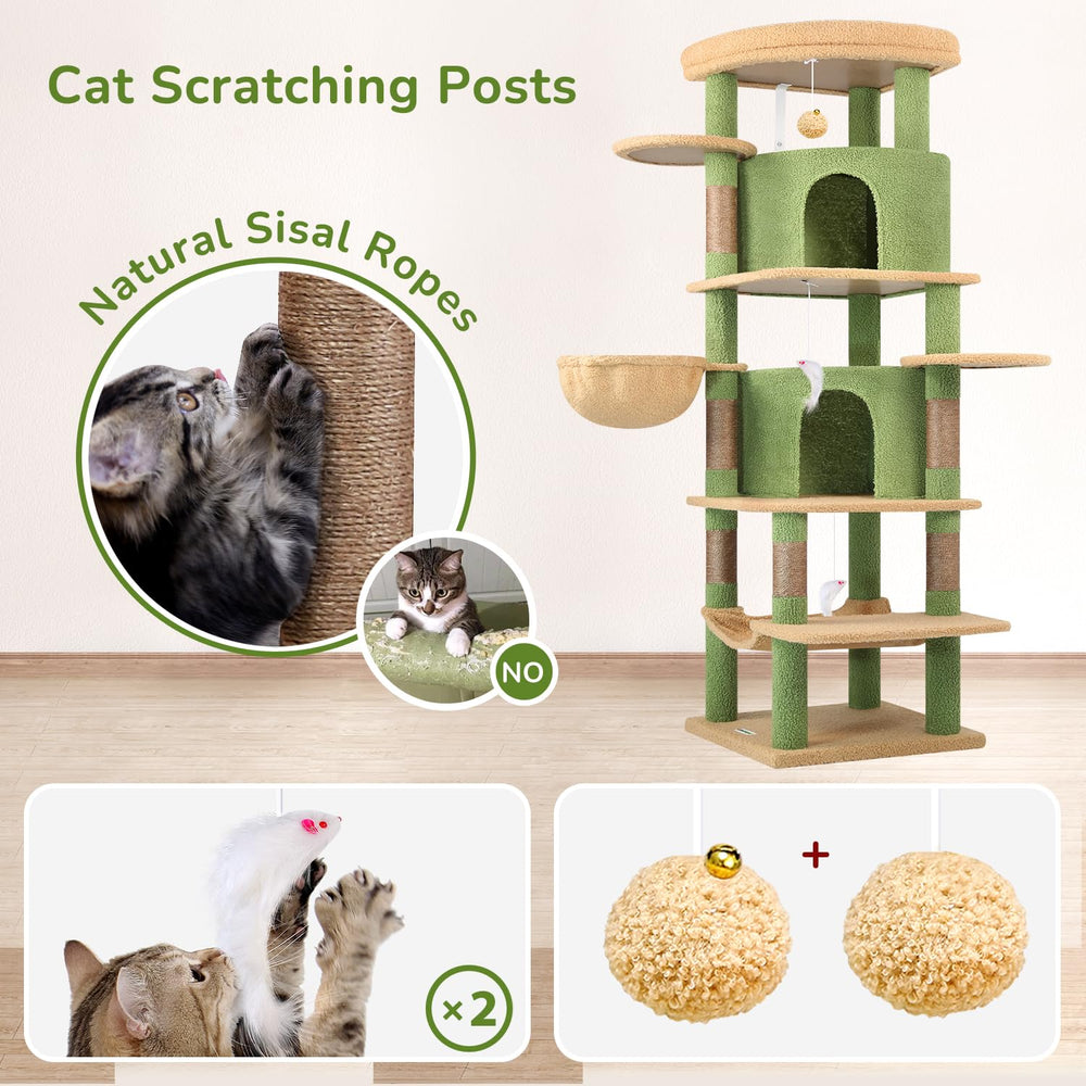 Globlazer árbol gatos cactus esquina: plataforma amplia en forma de ala para descansar.