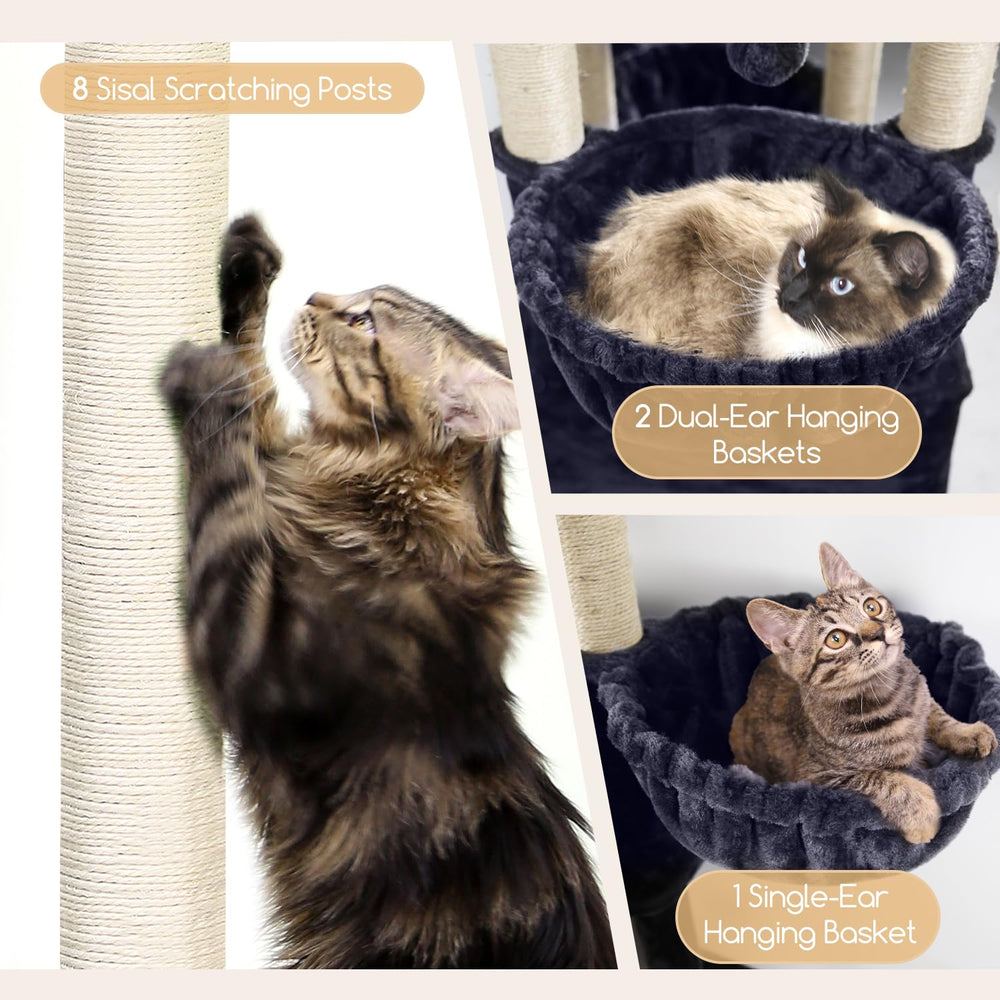 Globlazer arbol-gatos cestas colgantes-3 para juegos y siestas