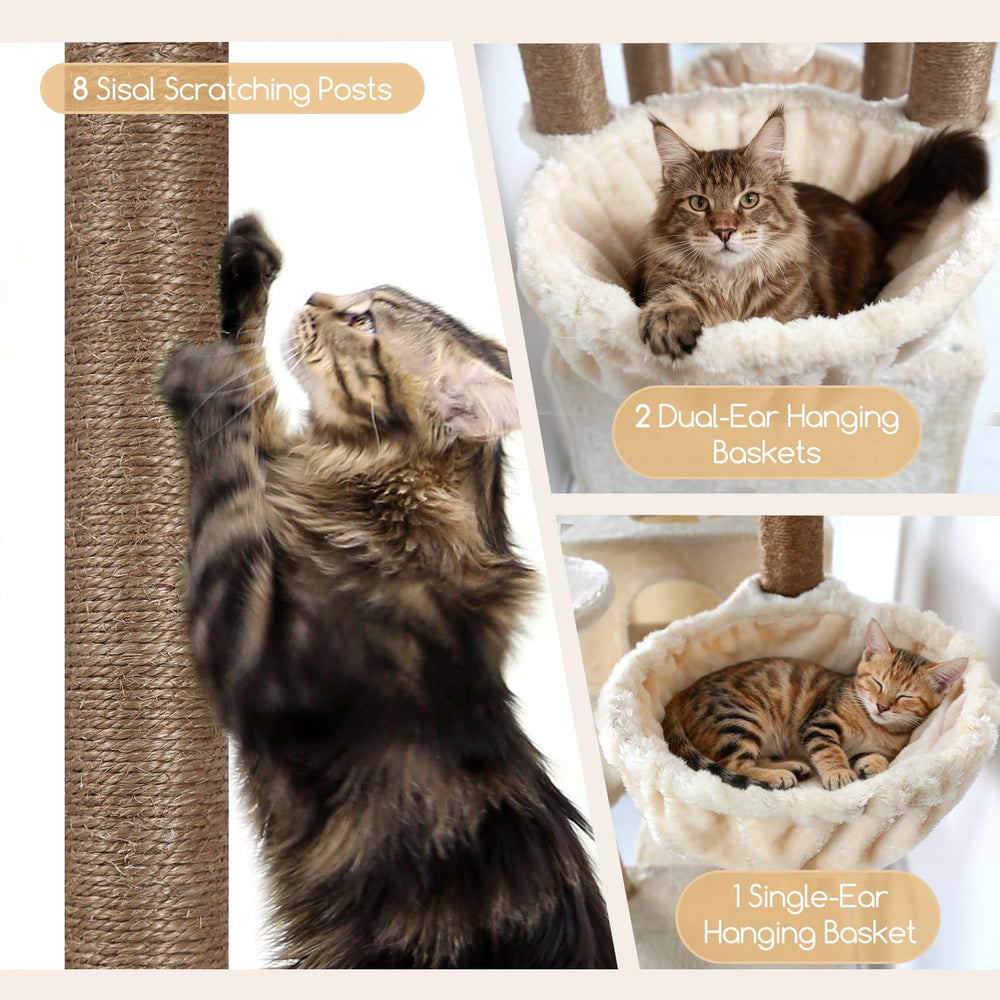 Cestas colgantes Globlazer: descanso suave para varios gatos