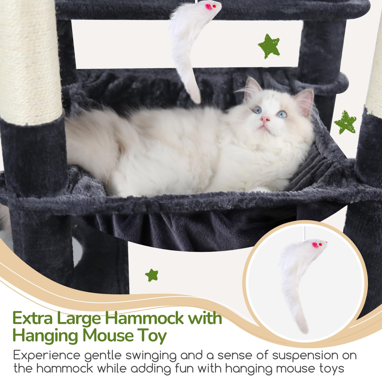 Globlazer árbol para gatos con condo amplio para refugio privado.